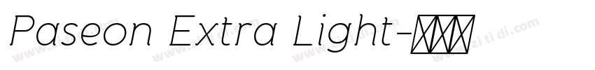 Paseon Extra Light字体转换